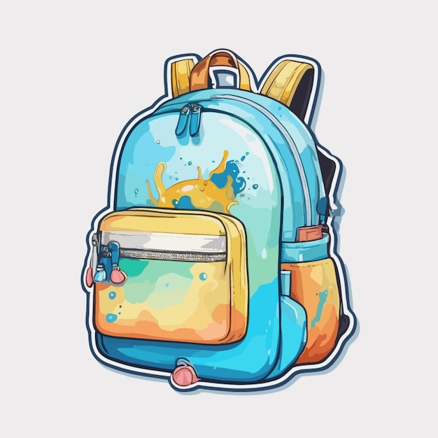 School bag cartoon vector