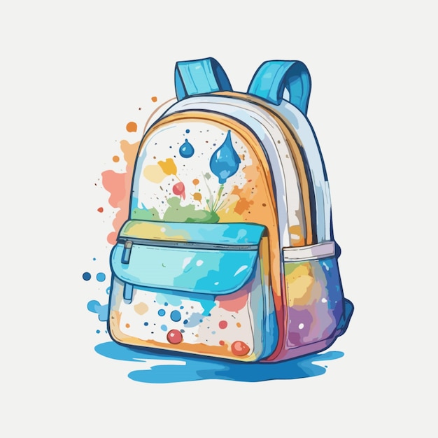 School bag cartoon vector