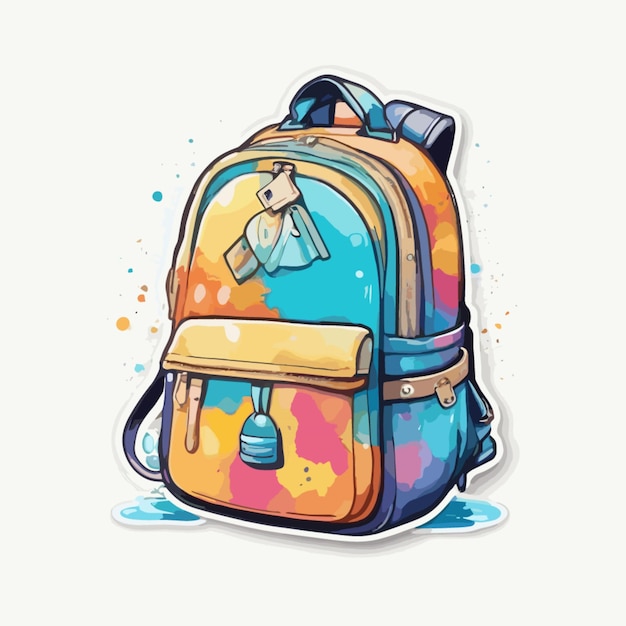 School bag cartoon vector