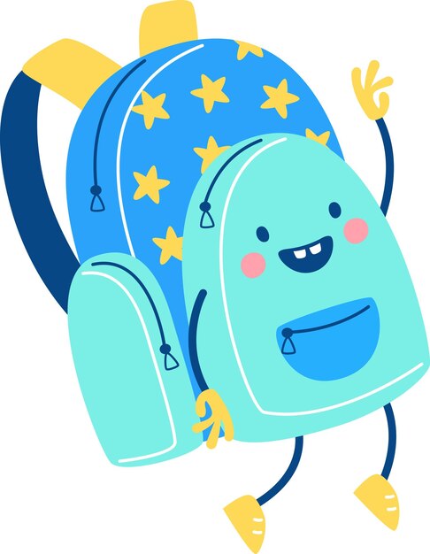 Vector school bag character