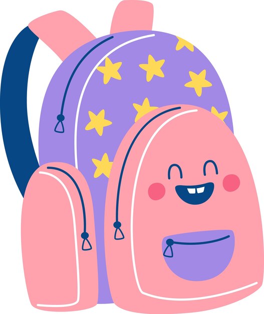 Premium Vector | School bag character