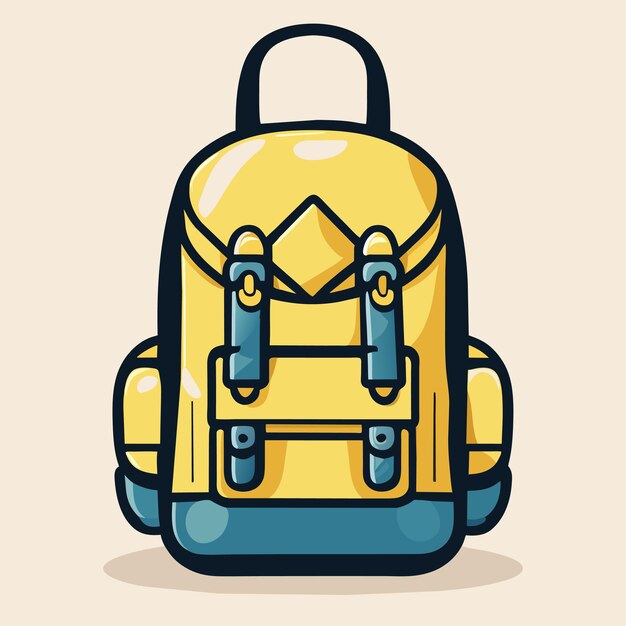 Vector school bag doodle vector illustration