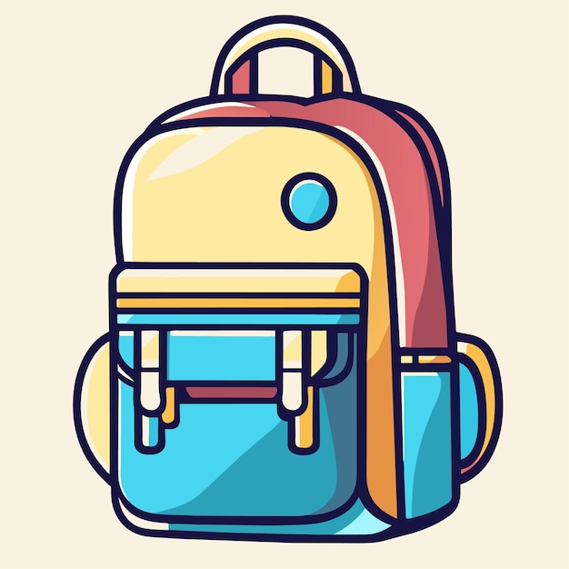school bag doodle vector illustration