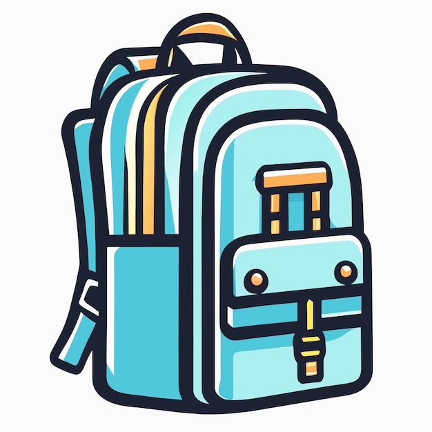 school bag doodle vector illustration