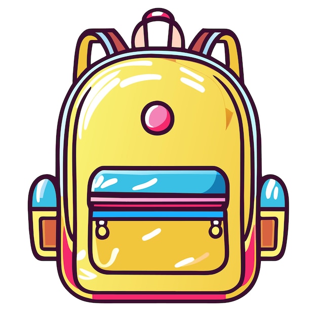 school bag doodle vector illustration