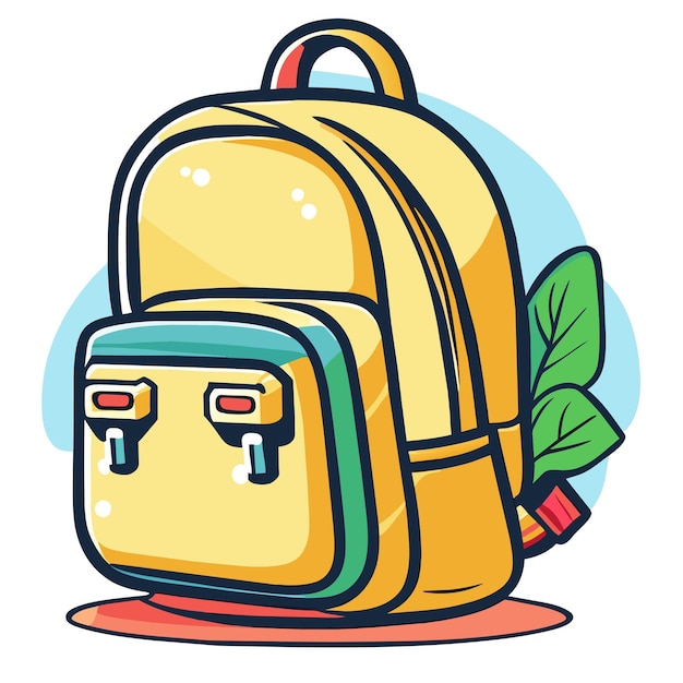 school bag doodle vector illustration