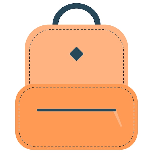 School bag Vector flat illustration