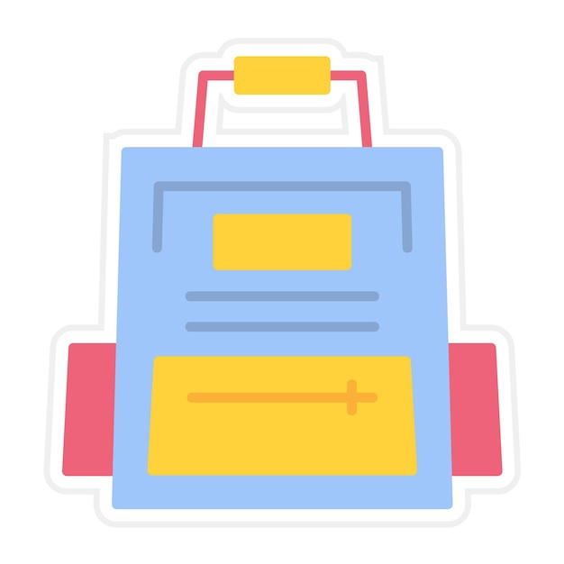 Vector school bag vector icon can be used for back to school iconset