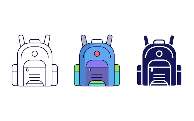 school bag vector icon