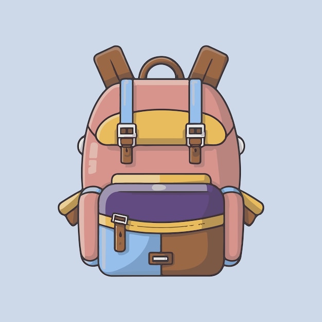 Vector school bag vector illustration