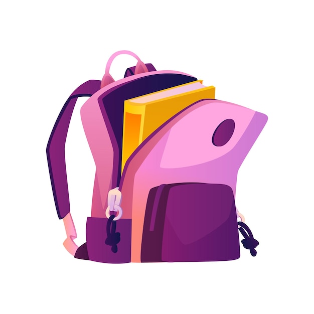 School bag with open pocket rucksack for girl