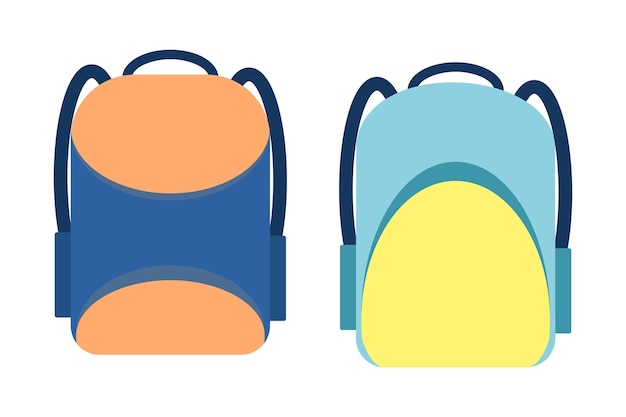 School bags and backpacks. College and school boy and girl student bags. Back to school.