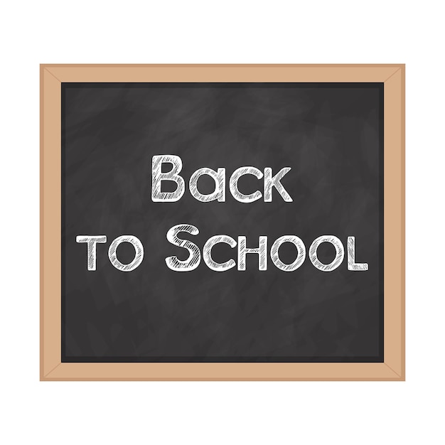 School banner on black chalkboard Back to school