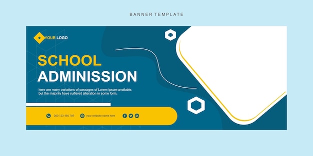 Vector school banner