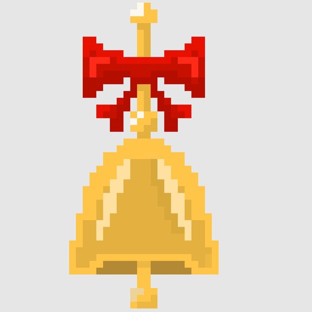 School Bell,pixel Art. Vector