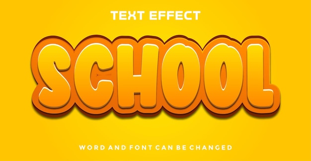 School bewerkbaar teksteffect