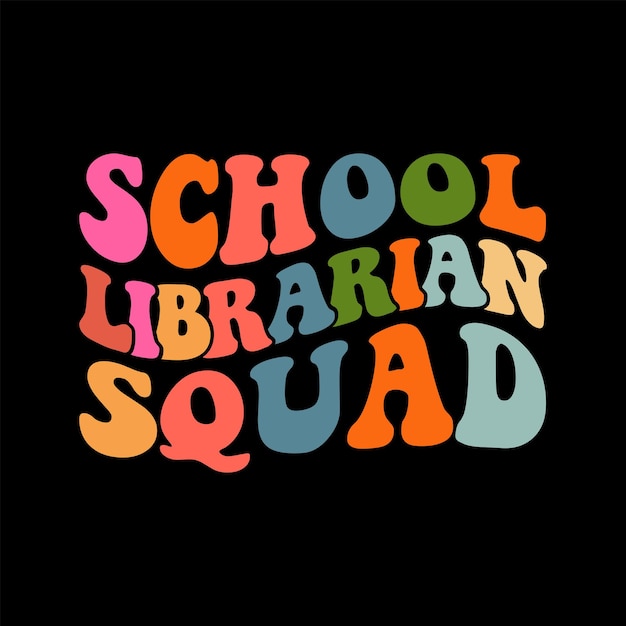 Vector school bibliothecaris squad