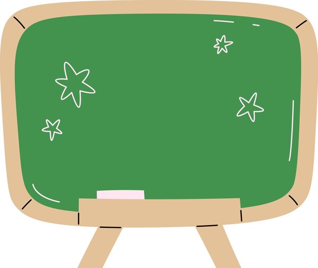 Vector school blackboard with stars