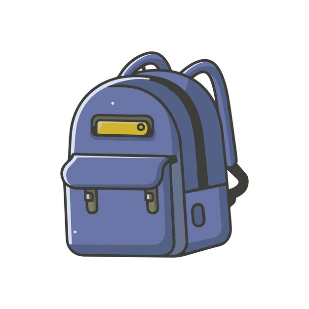 School blauwe tas vector