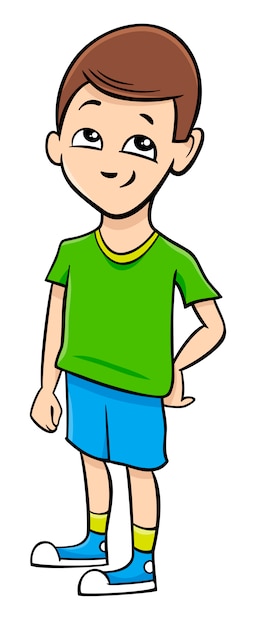 School boy cartoon illustration