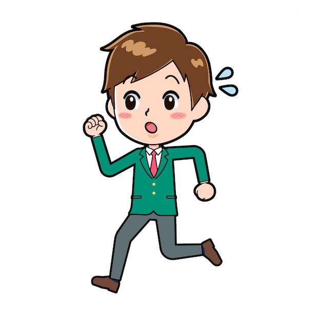 走っている男子生徒