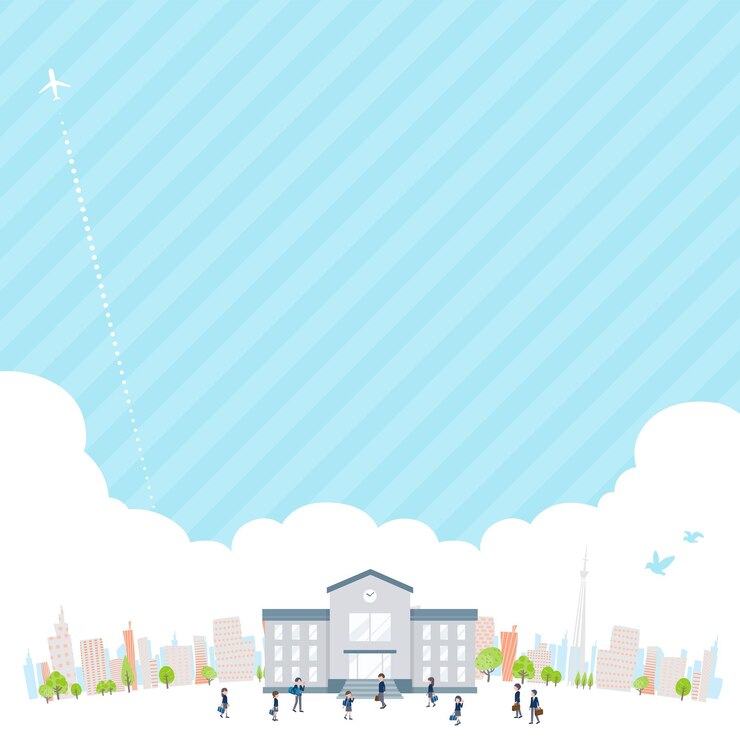 Vector 学校の建物と青い空