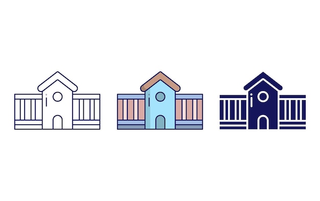 School building icon