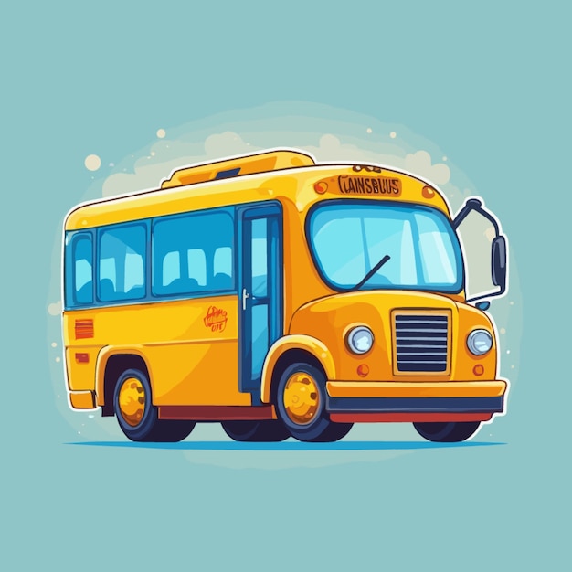 School bus cartoon vector