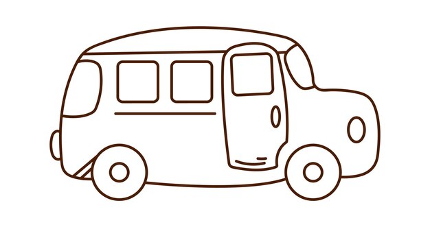 School bus design element Vector illustration