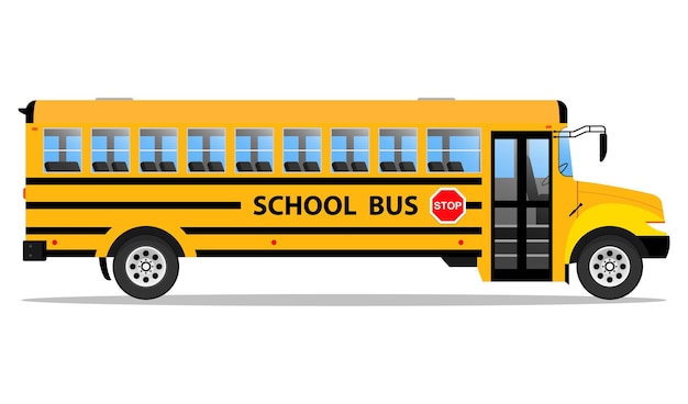 School bus side view concept