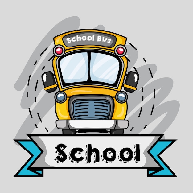 Vector school bus tranport design to student vector illustration