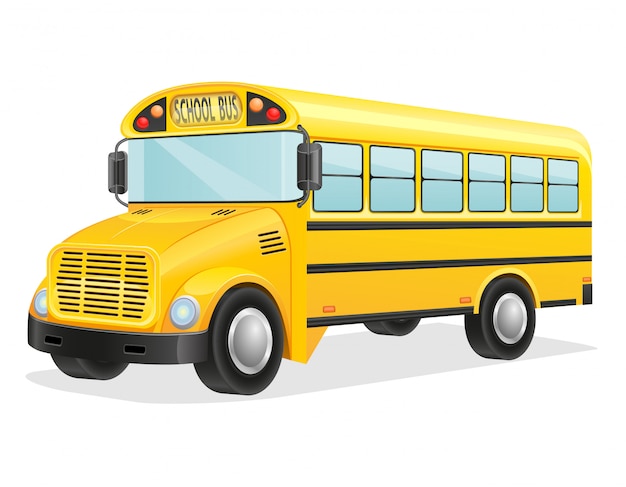 Школьный автобус векторная иллюстрация