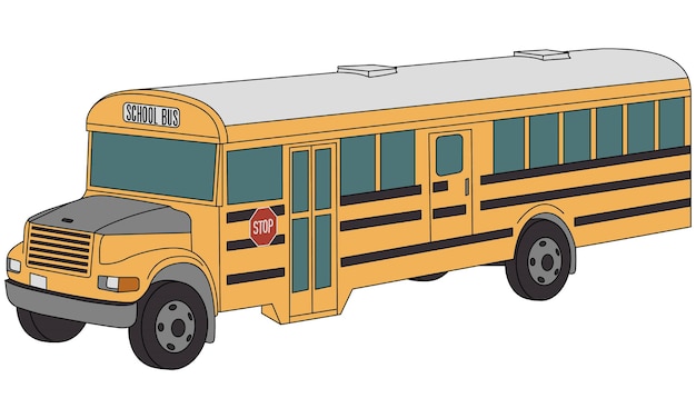Vector school bus in vector