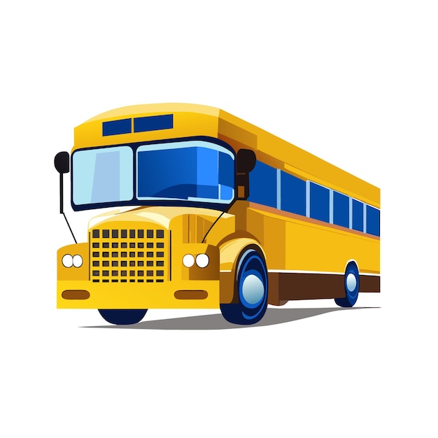 School bus on white background