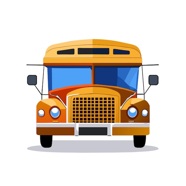 School bus on white background