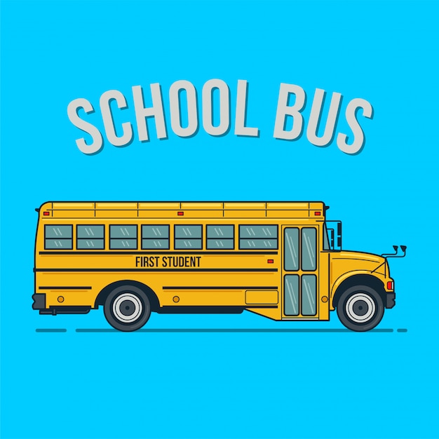 Vector school bus