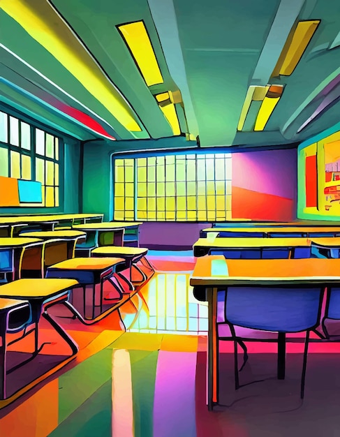 Vector school class room