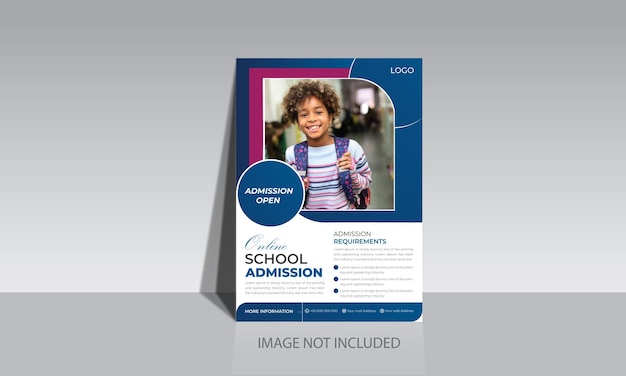 School college admission flyer template