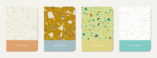 School diary cover design Terrazzo abstract