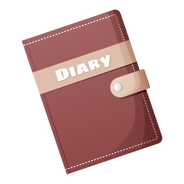 School diary notepad on isolated background School educational supplies study Suitable for sticker