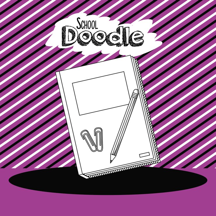 Vector school doodle cartoon