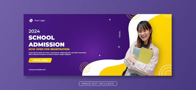 School education admission promotion banner template