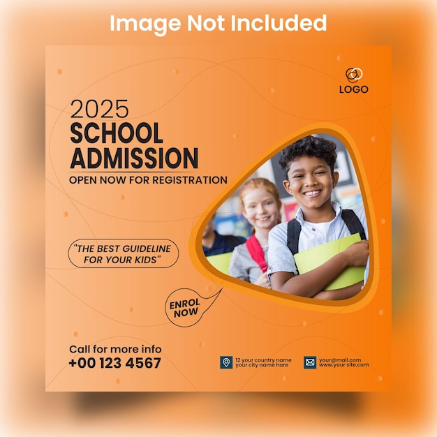 School education admission social media ad post template