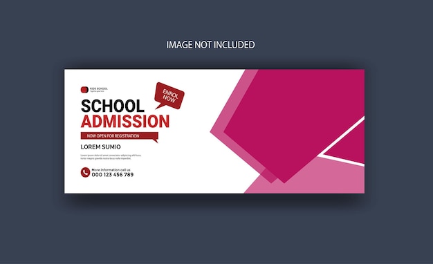 School education admission social media banner and web template design eps