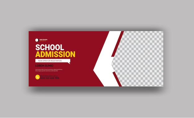 School education admission social media banner and web template design eps