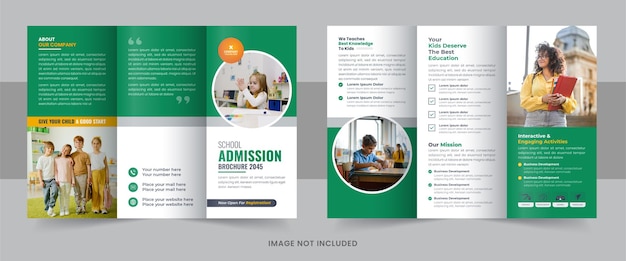 School education admission trifold brochure template