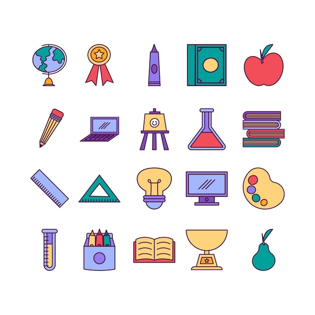 Vector school elements