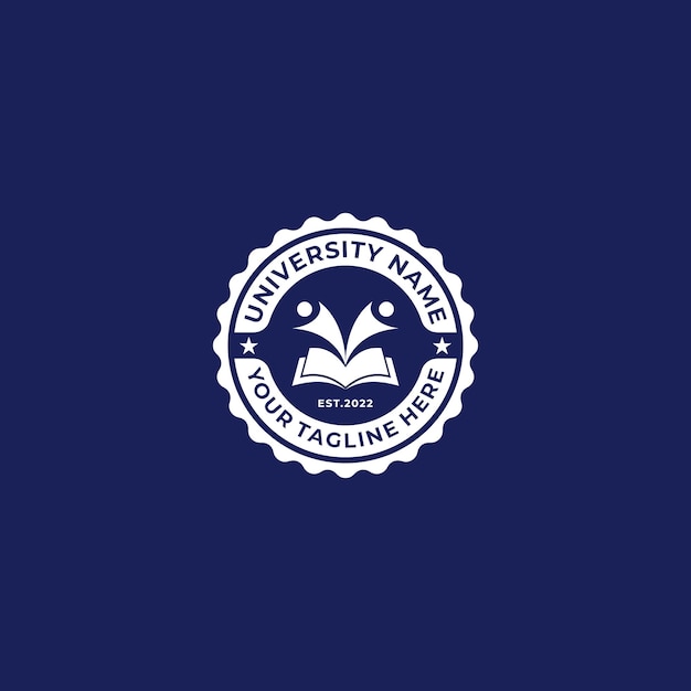 Vector school emblem logo design inspiration