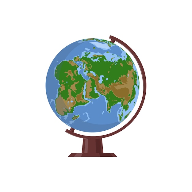 School globe of Planet Earth Flat illustration of education table globe vector EPS 10