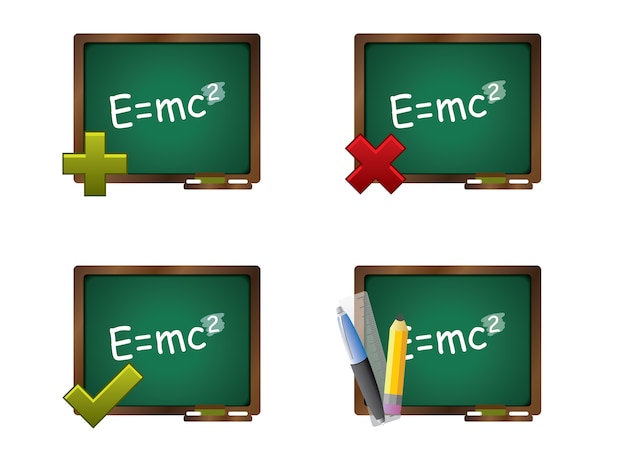 Vector school icon set